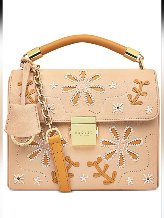 RADLEY LONDON Handbags - RADLEY LONDON Bag Stitch Street Small Leather Satchel Crossody Floral